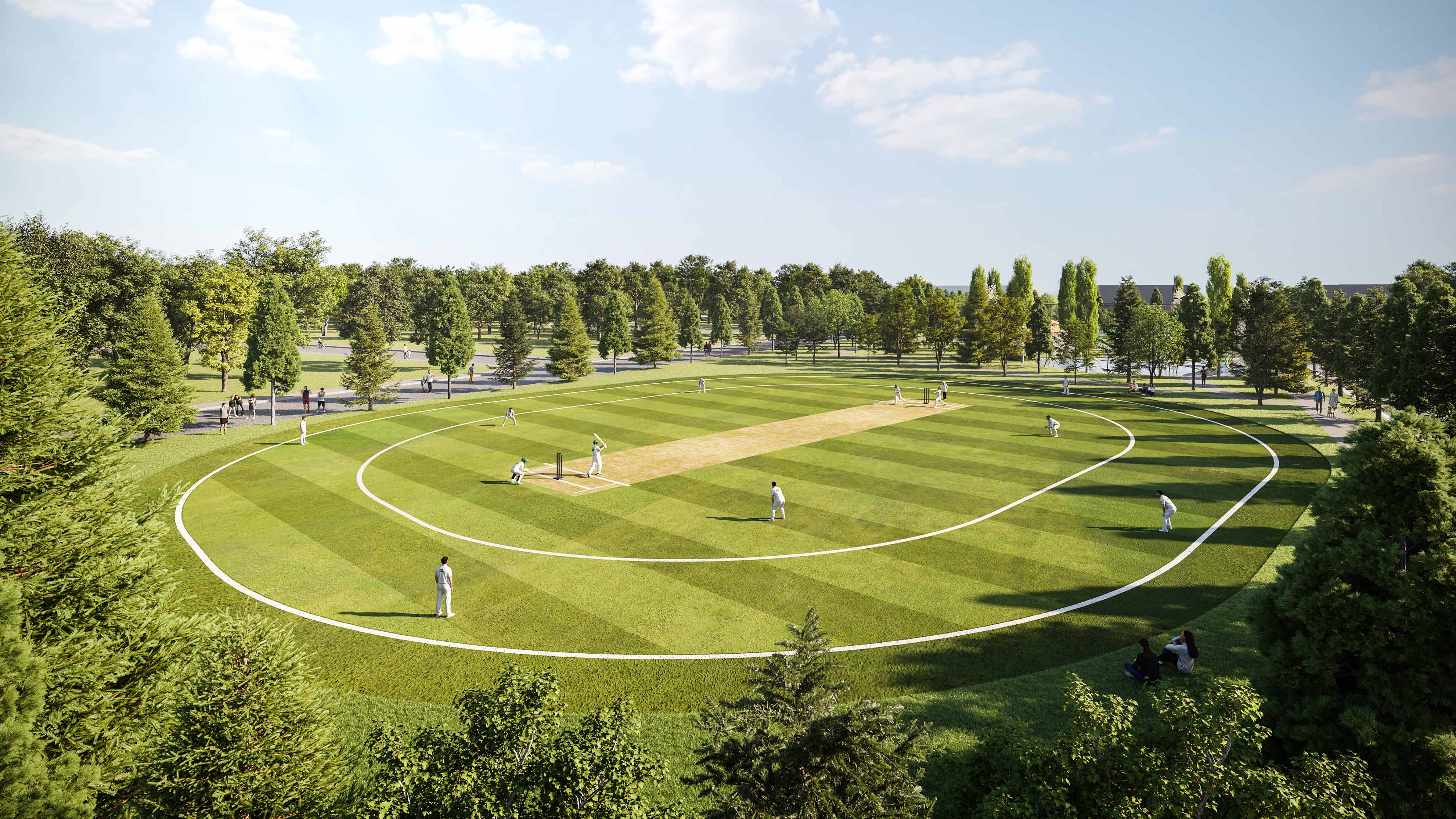 Cricket field at Wildfield Village