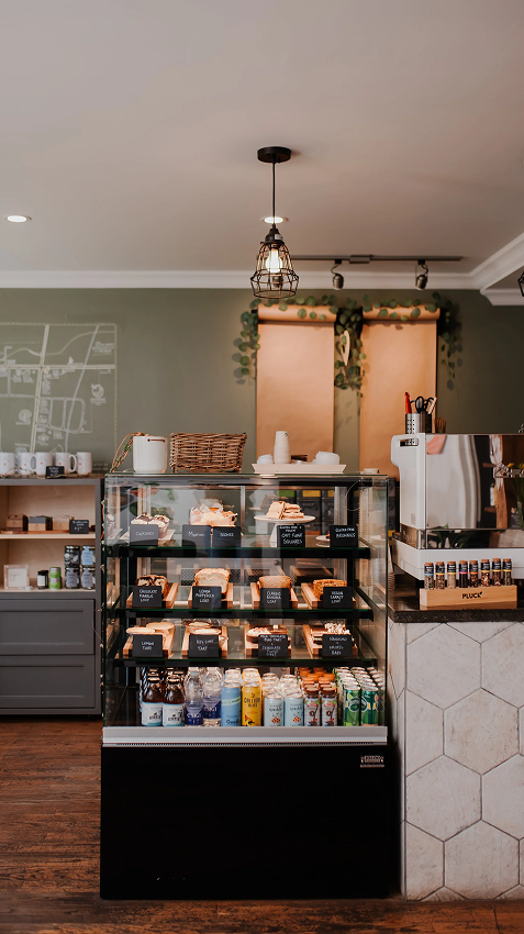 Interior of a welcoming local café in Caledon