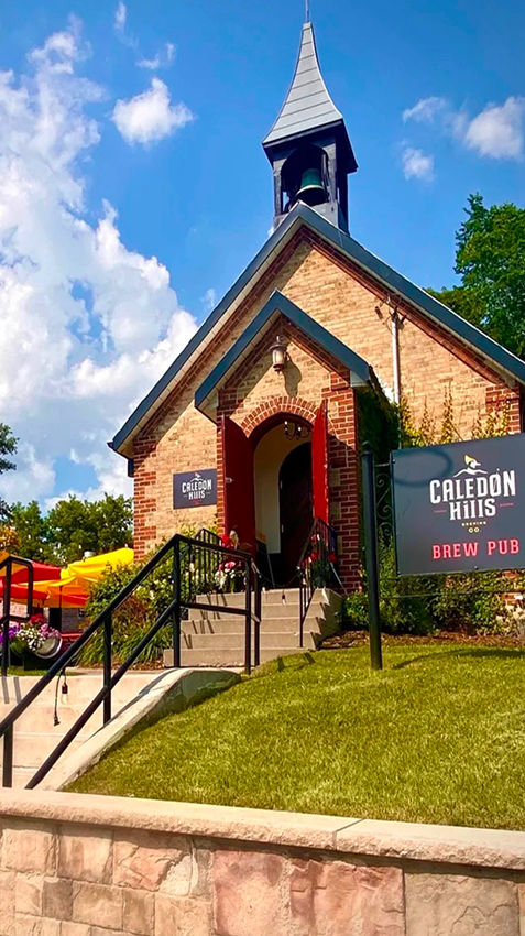 Caledon Hills Brewing Co. historic brick building